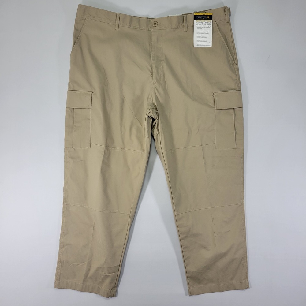 Urban Patrol Men's Cargo Pants Rip Stop Stretch‎ Beige Size 2XL Reg / NEW